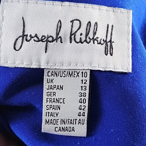 Joseph Ribkoff Royal Blue Stretch Knit Grommet Midi Dress - Picture 7 of 8